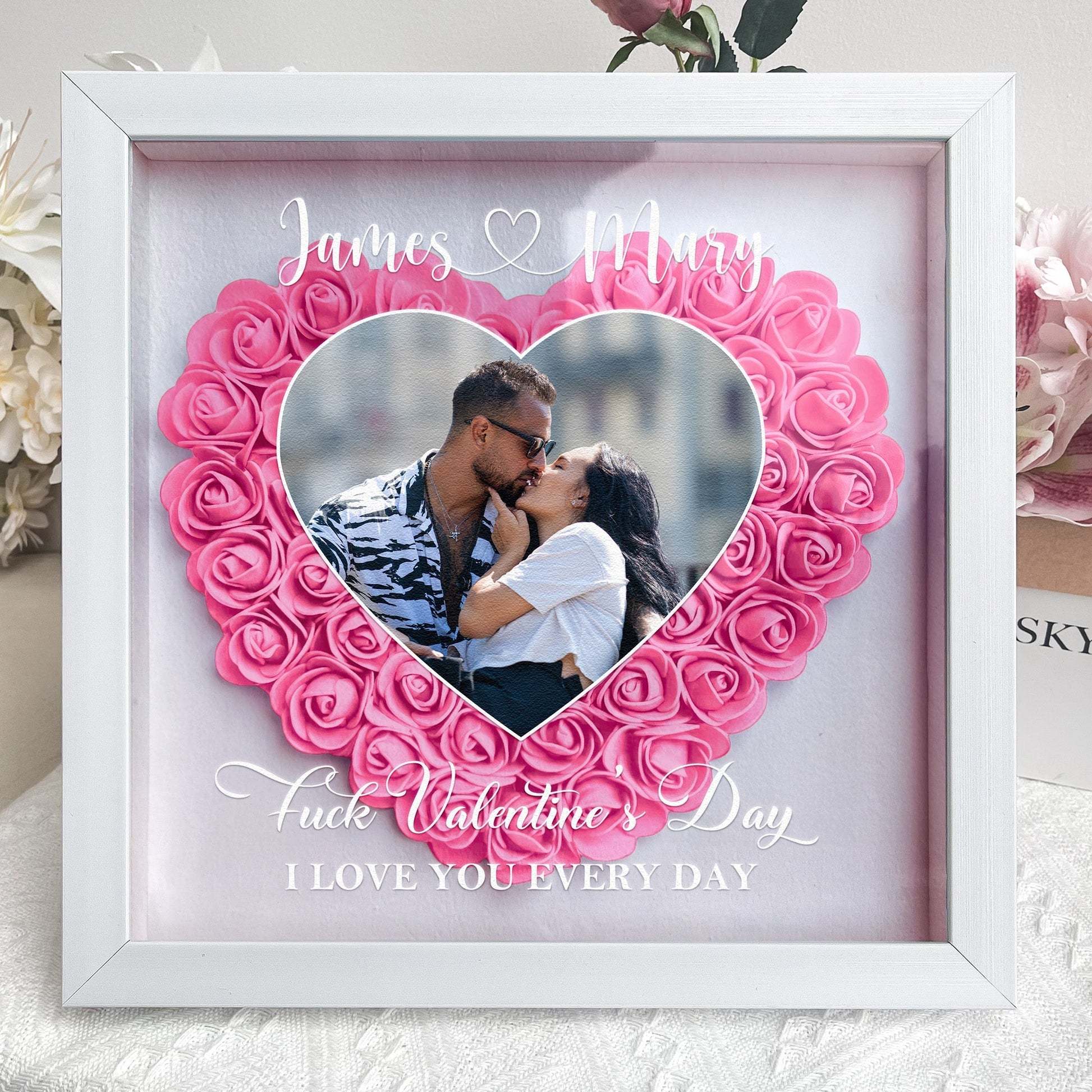 Personalized Heart-Shaped Photo Frame for Couples - Romantic Gift Plaque MagicInPrints