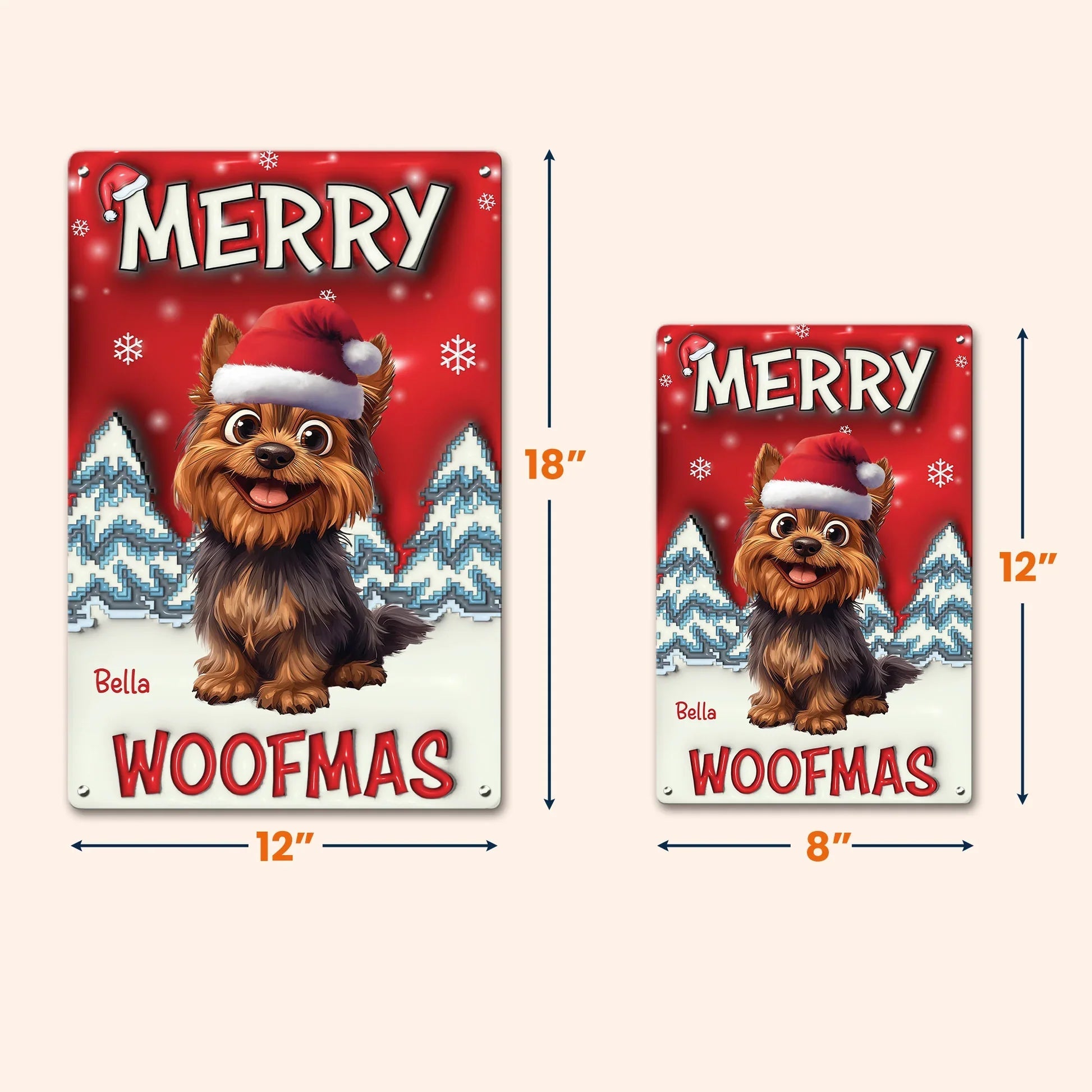 Personalized Dog Christmas Yard Sign for Pet Lovers - Holiday Decoration Sign MagicInPrints