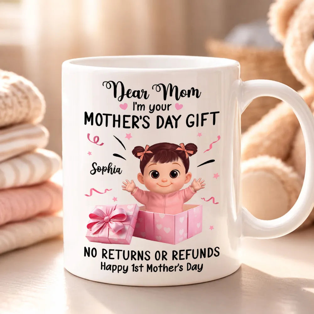 Personalized Mother's Day Mug for Mom - Cute Baby Design - First Mother's Day Gift Cup MagicInPrints