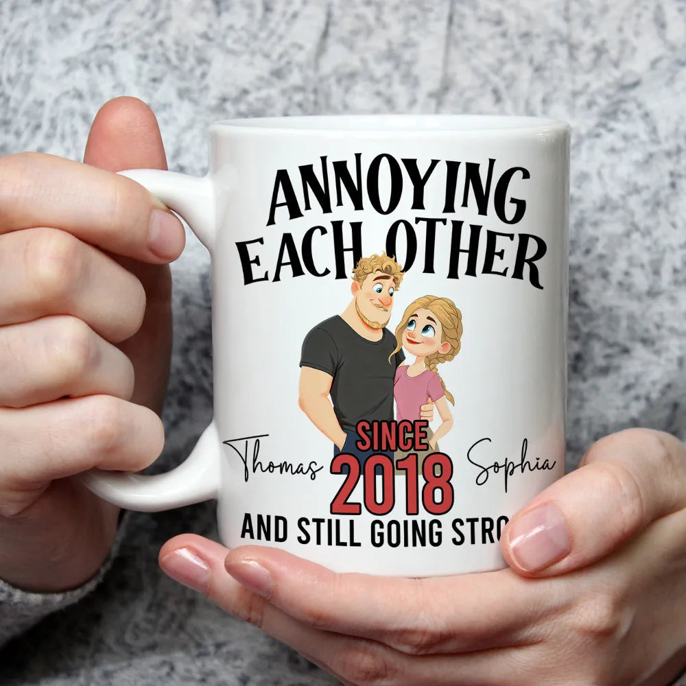 Personalized Couple Mug - Funny Anniversary Gift for Couples - Custom Names and Year Cup MagicInPrints