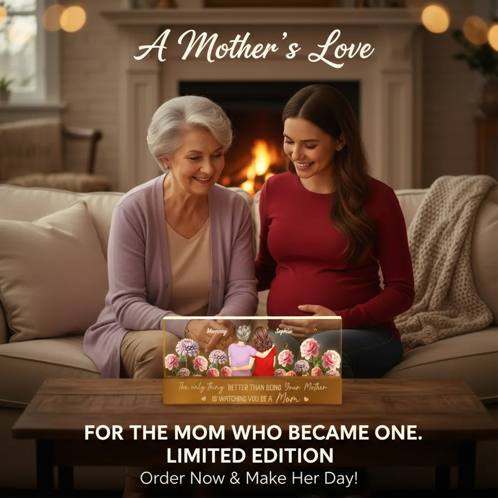 Personalized Mother-Daughter LED Light for Mom - Sentimental Gift Plaque MagicInPrints