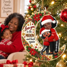 Load image into Gallery viewer, Personalized Christmas Acrylic Ornament Hugging Grandma &amp; Grandchild Gift
