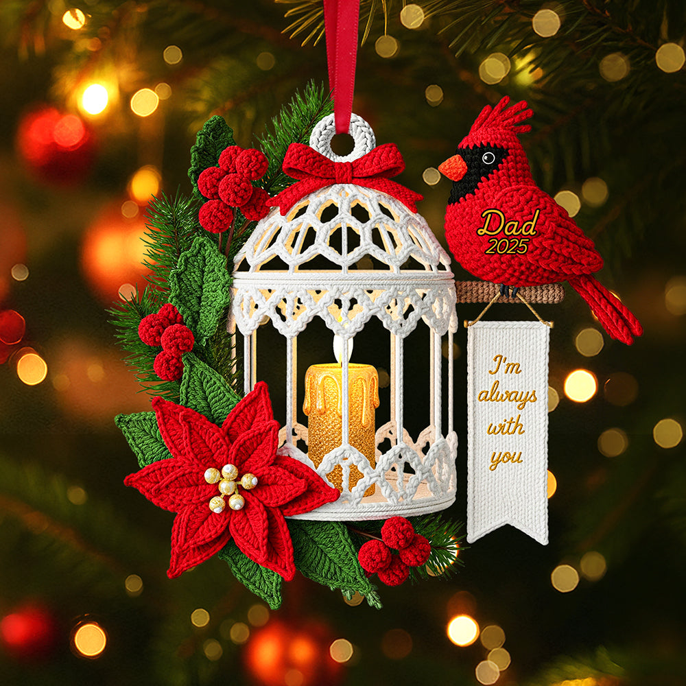 "I'm always with you" - Personalized Memorial Cardinal Ornament - A Meaningful Gift for Loved Ones Ornament PopCulturePrints
