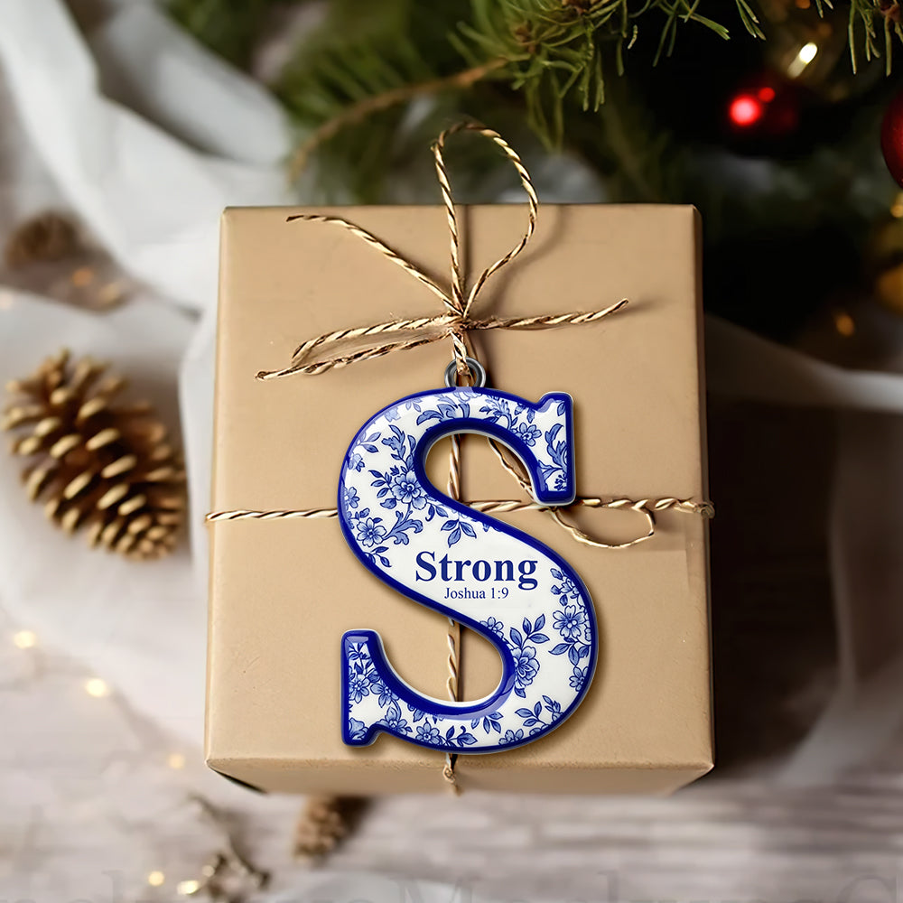 Scripture Initial Christmas Ornament - Personalized Gifts For Christian Ornament MagicInPrints