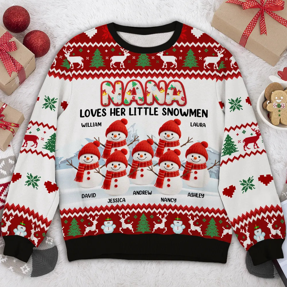 Personalized Grandma Christmas Sweater for Family - Holiday Gift Cloth MagicInPrints