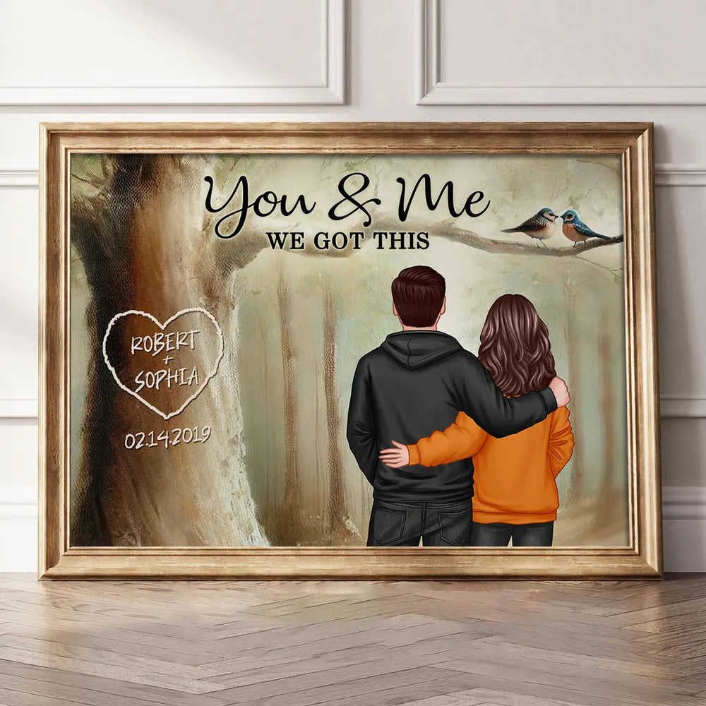 Personalized Couple Canvas Art for Couples - Romantic Anniversary Gift Poster or Canvas MagicInPrints