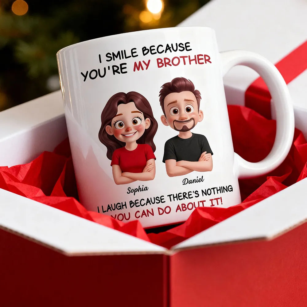 Personalized Brother Sister Coffee Mug - Funny Gift for Siblings Cup MagicInPrints