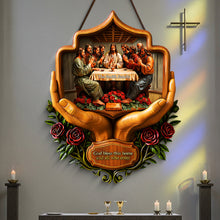 Load image into Gallery viewer, God Bless This Home - Personalized Christian Family Wood Sign Wood Sign PopCulturePrints
