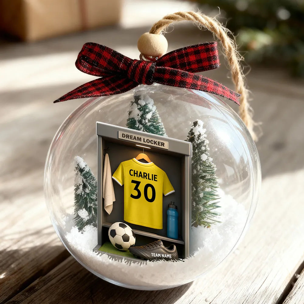 Personalized Soccer Locker Ornament for Kids - Christmas Gift Ornament MagicInPrints