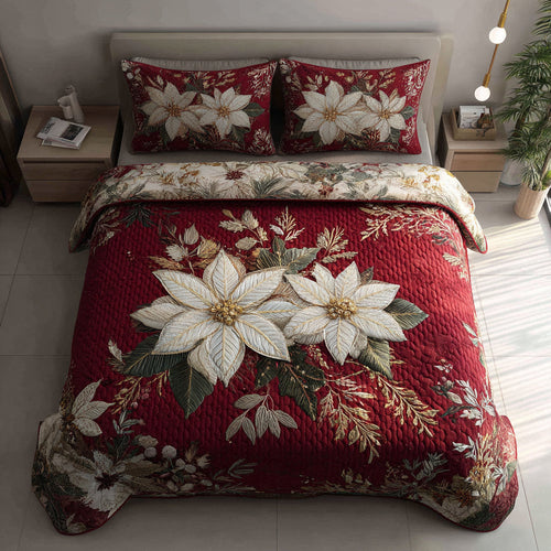 Wrap Your Dreams in Warmth – Personalized 3-Piece Quilted Bedding Set – Gift for Mom Quilted Bedding Set V2 MagicInPrints