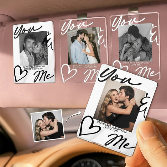 Personalized Photo Car Hanging Ornament for Couples - Romantic Gift Car Hanger MagicInPrints