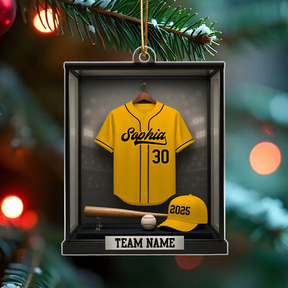 Custom Baseball Jersey Ornament for Sports Fans - Personalized Gift Ornament MagicInPrints
