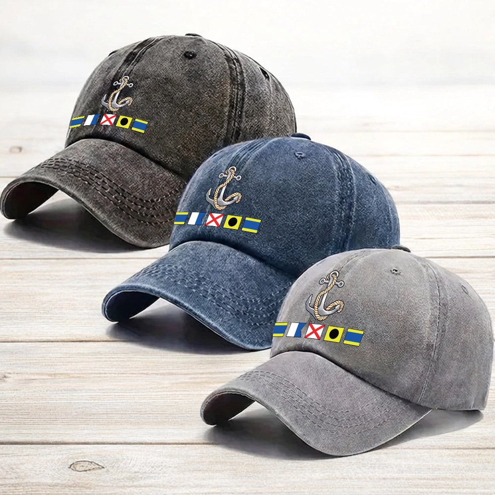 Custom Nautical Anchor Dad Hat for Sailors - Casual Outdoor Wear Hat MagicInPrints