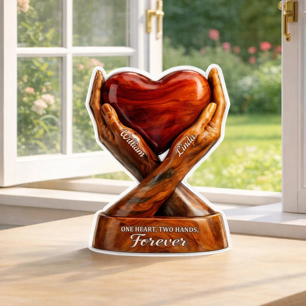 Personalized Heart Sculpture for Couples - Romantic Home Decor Gift Plaque MagicInPrints