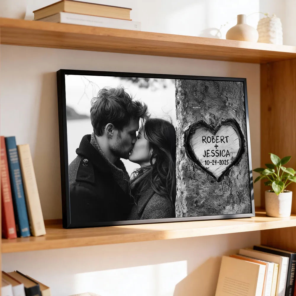 Personalized Couple Photo Canvas Print for Anniversary - Romantic Gift Poster or Canvas MagicInPrints