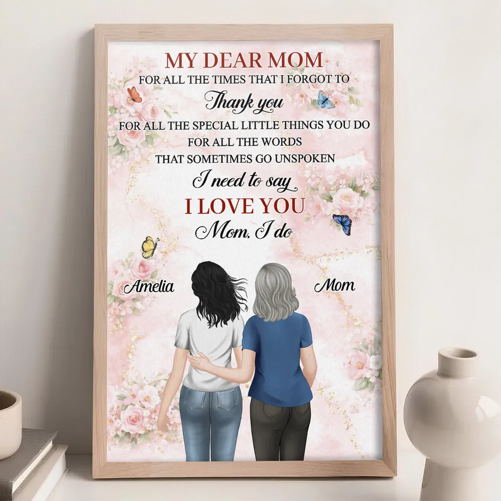 Personalized Mother-Daughter Wall Art Print - Sentimental Gift for Mom Poster or Canvas MagicInPrints
