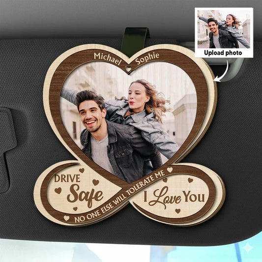 Personalized Car Hanging Ornament for Couples - Drive Safe, I Love You Car Hanger MagicInPrints