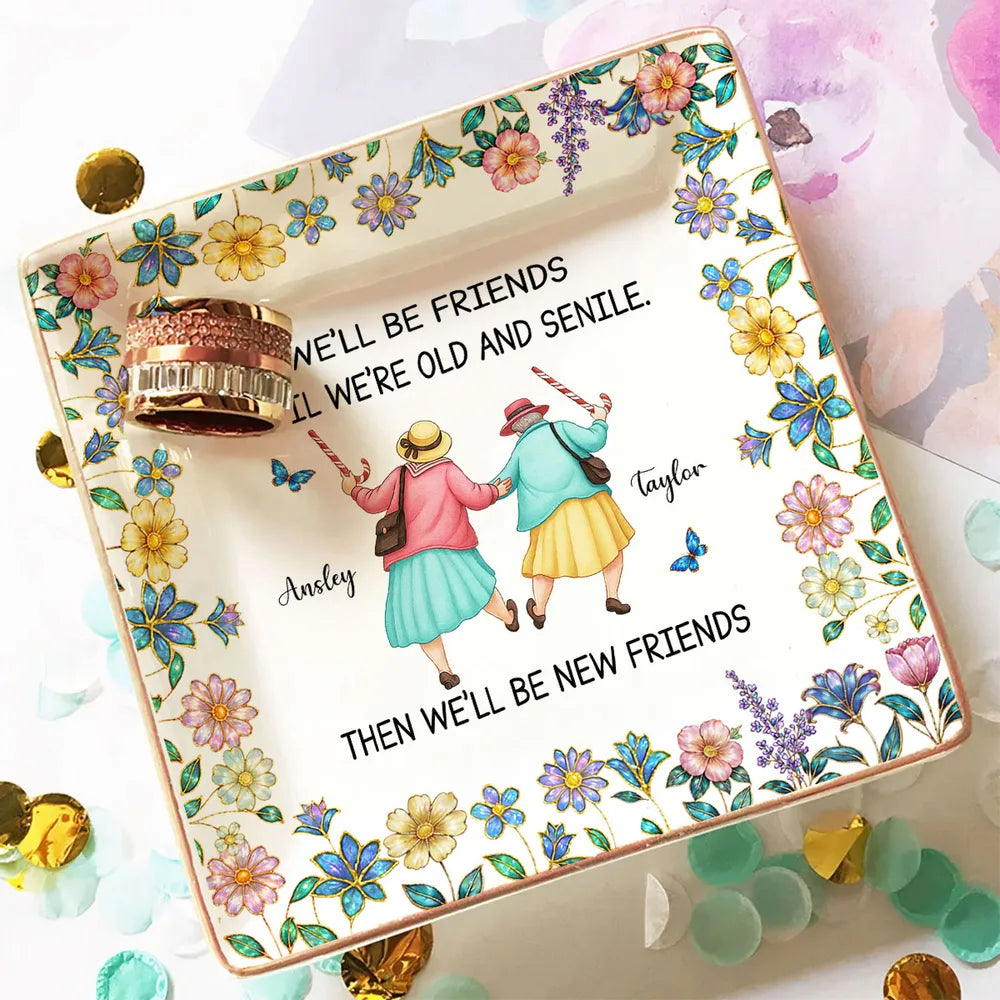 Personalized Friendship Decorative Plate for Women - Sentimental Gift for Friends Jewelry MagicInPrints