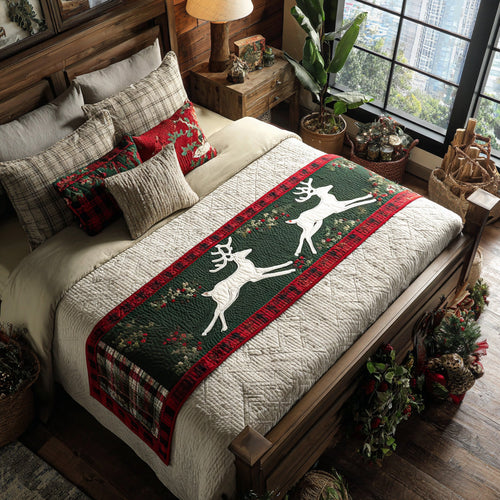 Celebrate Nature's Beauty – Personalized Quilted Bed Runner – Gift for Home Lovers Quilted Bed Runner MagicInPrints