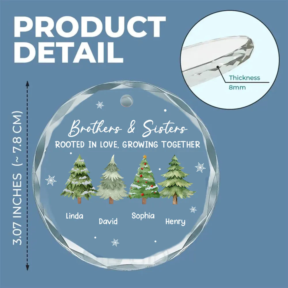 Personalized Christmas Ornament for Siblings - Family Tree Design Ornament MagicInPrints