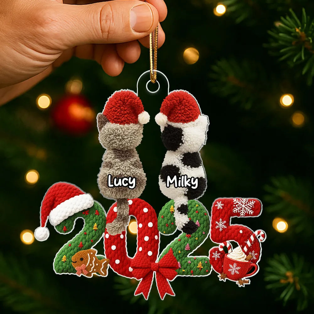 Personalized Cat Christmas Ornament 2023 for Pet Lovers - Festive Holiday Decor Ornament MagicInPrints
