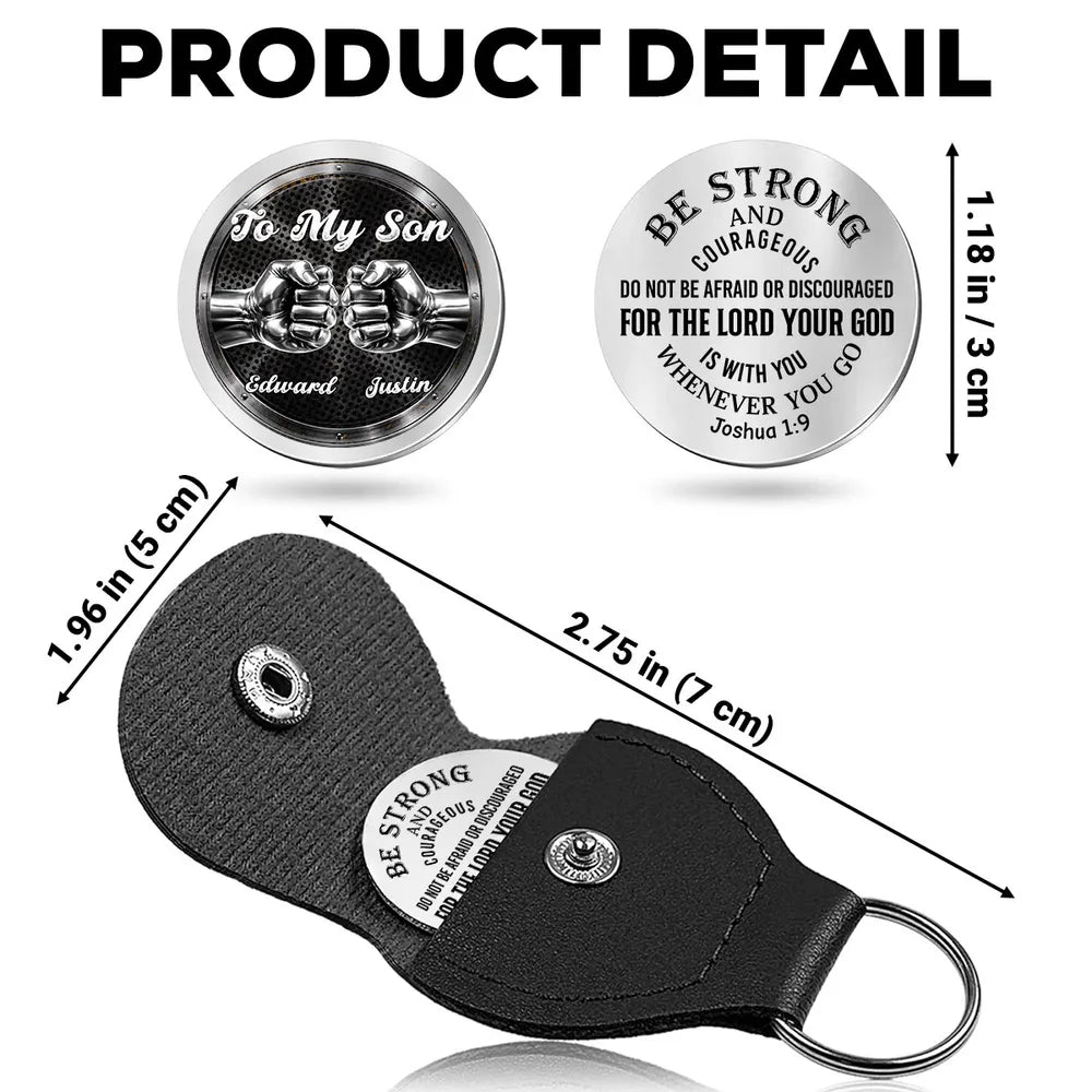 Personalized Keychain for Son - Inspirational Message - Gift for Encouragement Keychain MagicInPrints