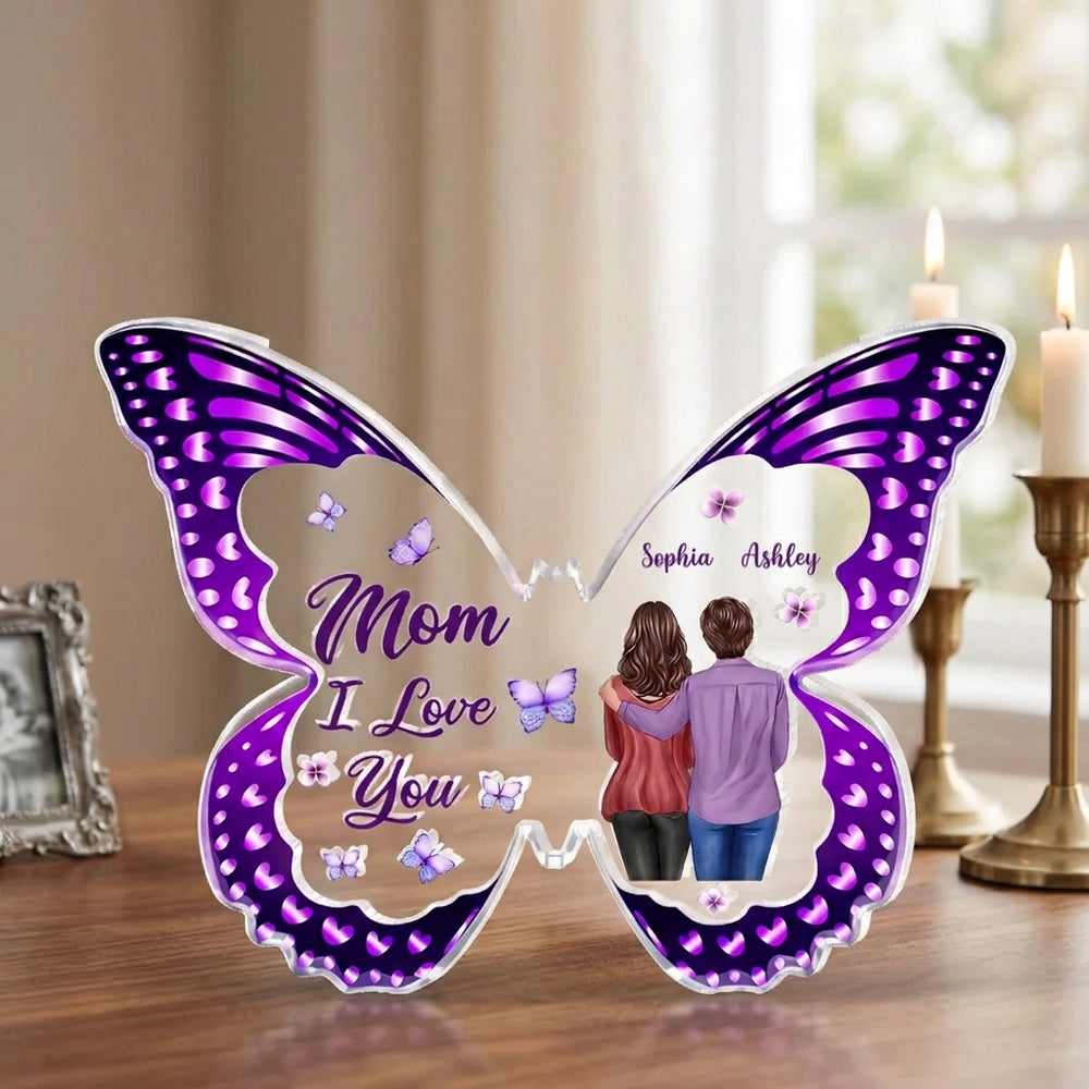 Personalized Butterfly Acrylic Plaque for Mom - Sentimental Gift for Mother's Day Plaque MagicInPrints