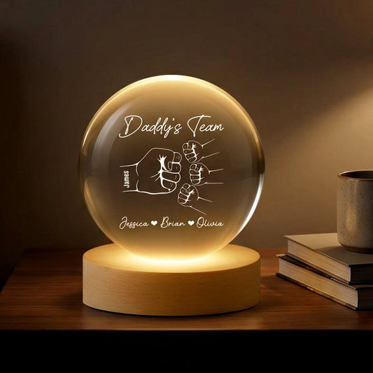 Personalized LED Night Light for Dad - Custom Family Names - Father's Day Gift Lamp MagicInPrints