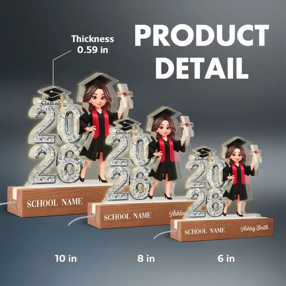 Custom Graduation Figurine for Class of 2026 - Personalized Gift for Graduates Plaque MagicInPrints