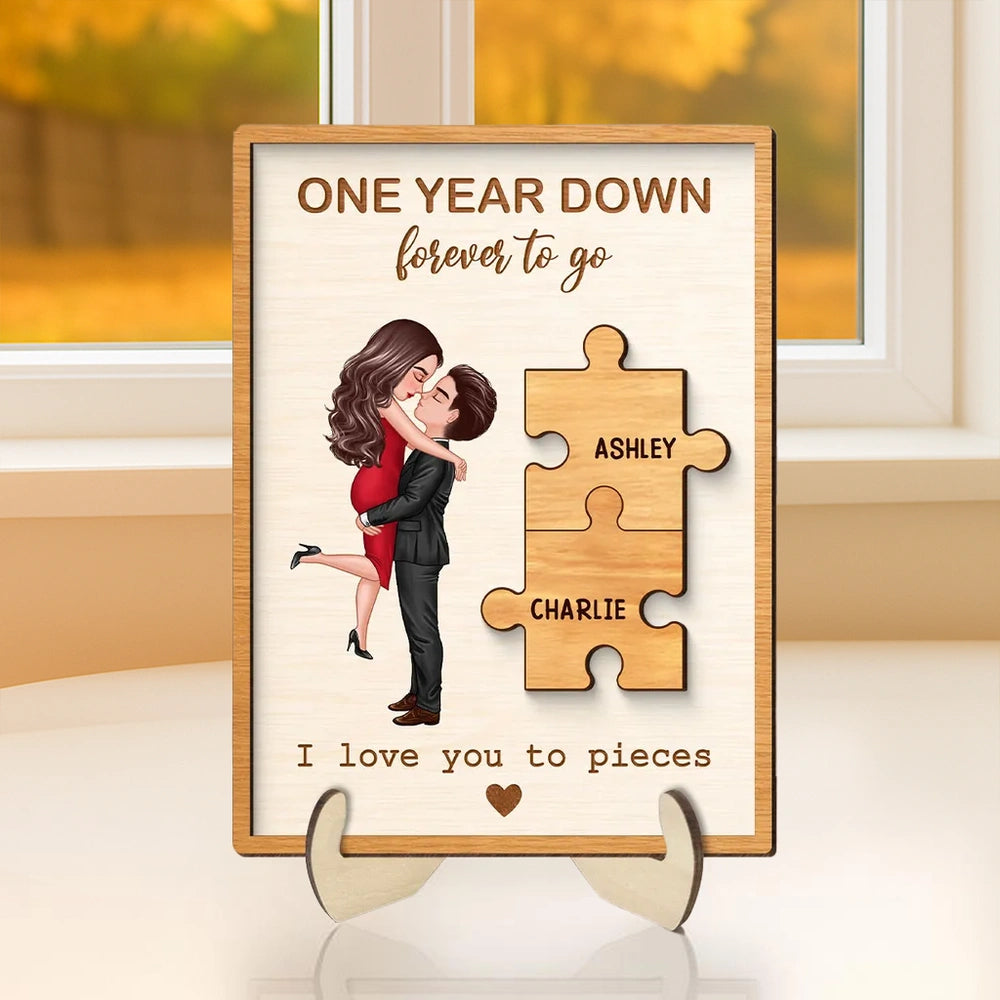 Personalized Anniversary Puzzle Art for Couples - Romantic Gift Plaque MagicInPrints