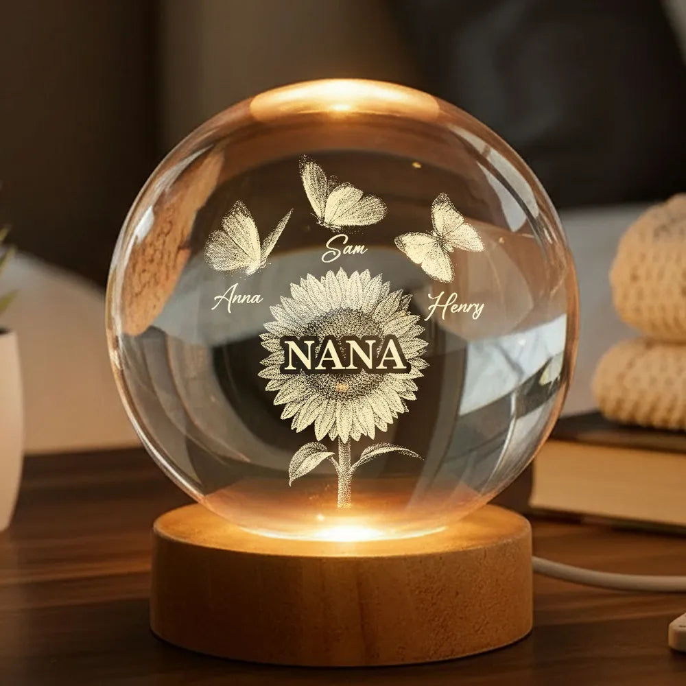 Personalized LED Night Light for Grandma - Family Names Keepsake Gift Lamp MagicInPrints