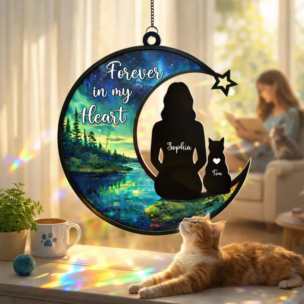Personalized Memorial Ornament for Pet Lovers - Forever in My Heart Design Ornament MagicInPrints