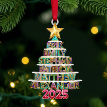 Load image into Gallery viewer, Celebrate Family Love: Personalized Christmas Tree Family Name Ornament - Cherished Gifts for Parents, Grandparents, and Friends Ornament MagicInPrints
