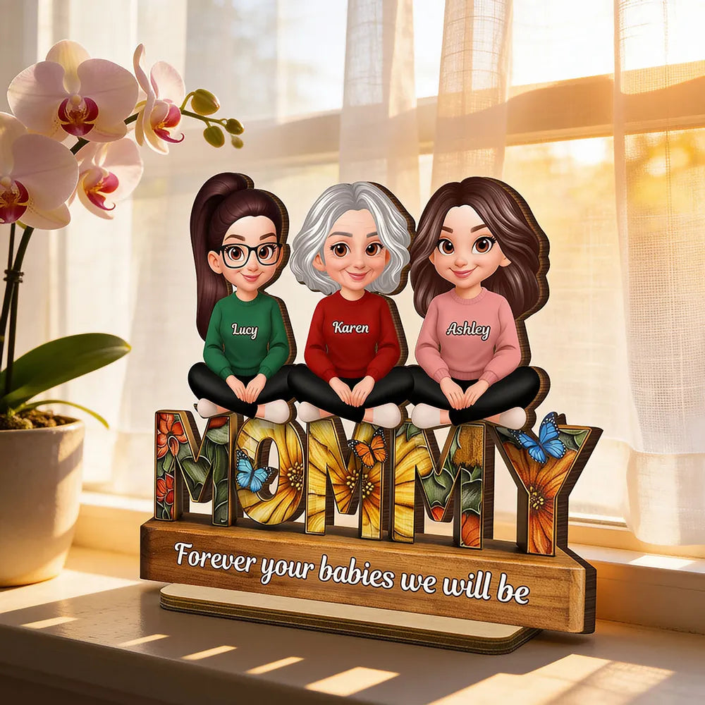 Personalized Family Figurine Display for Moms - Sentimental Home Decor Gift Plaque MagicInPrints