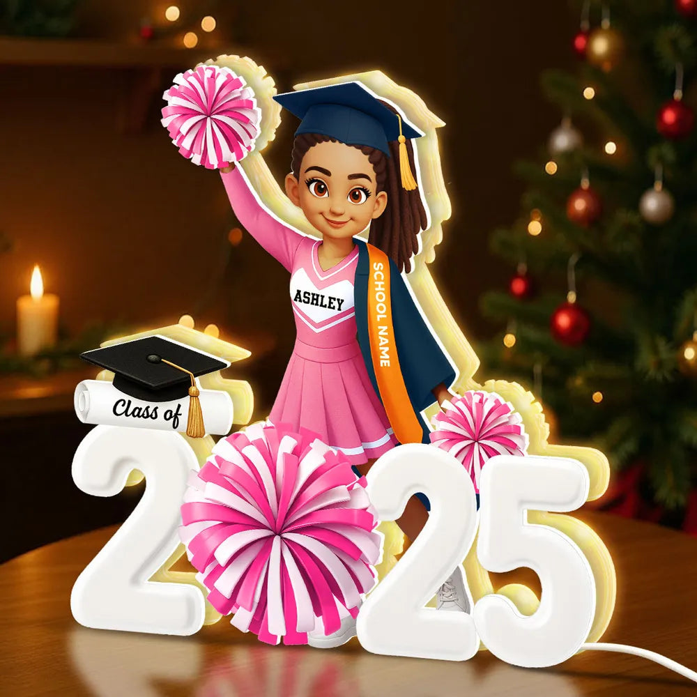 Personalized Graduation Cheerleader Figurine for Class of 2026 - Perfect Graduation Gift Plaque MagicInPrints