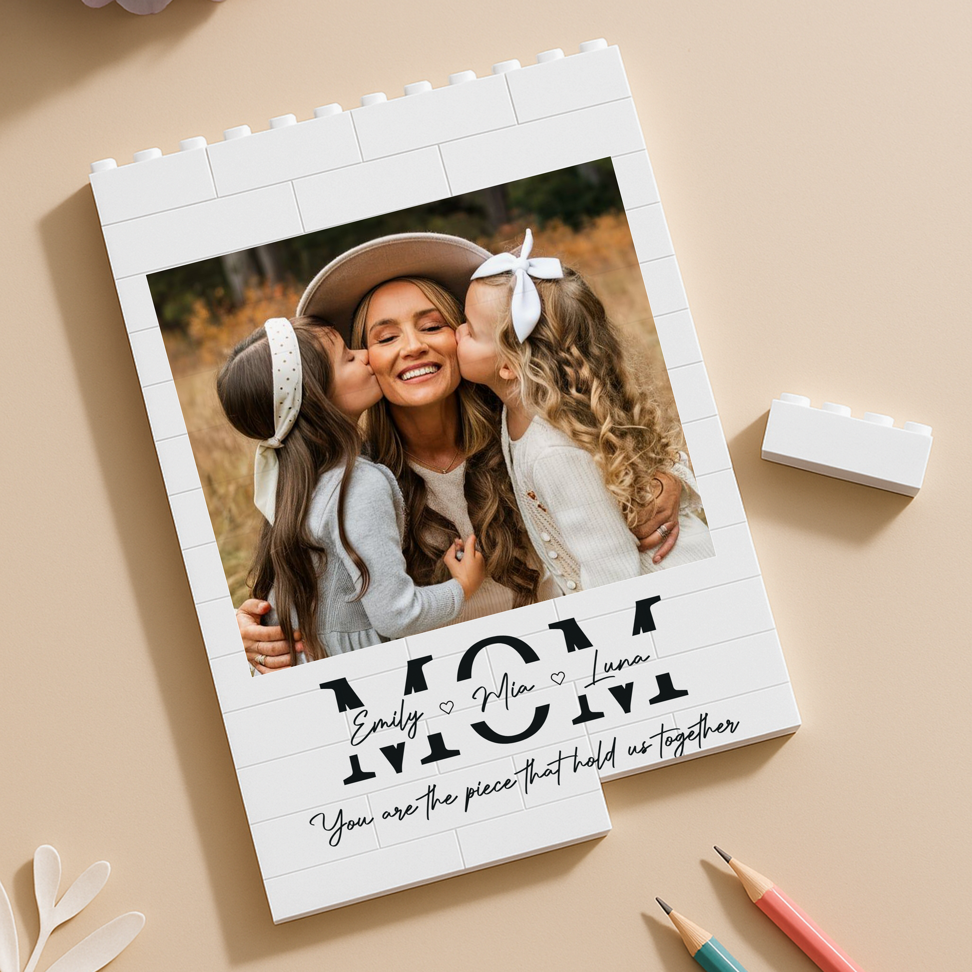 Personalized Photo Block for Mom - Custom Family Gift for Mother's Day Plaque MagicInPrints