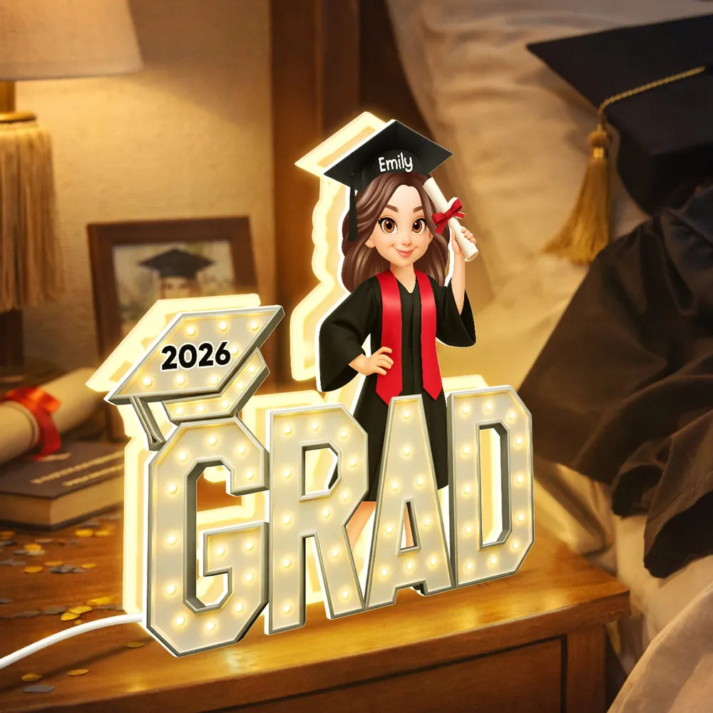 Custom Graduation LED Sign for 2026 Grads - Personalized Gift Plaque MagicInPrints