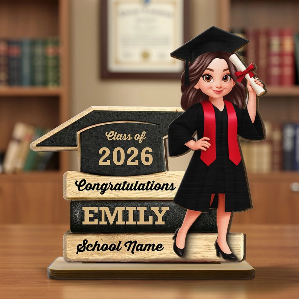 Personalized Graduation Plaque for Class of 2026 - Custom Name and School Plaque MagicInPrints