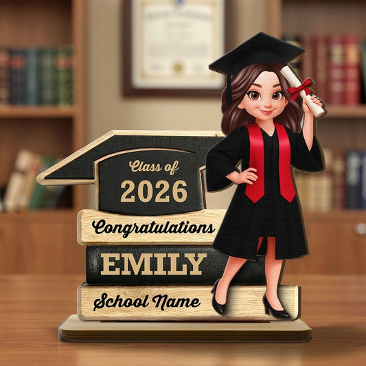 Personalized Graduation Plaque for Class of 2026 - Custom Name and School Plaque MagicInPrints