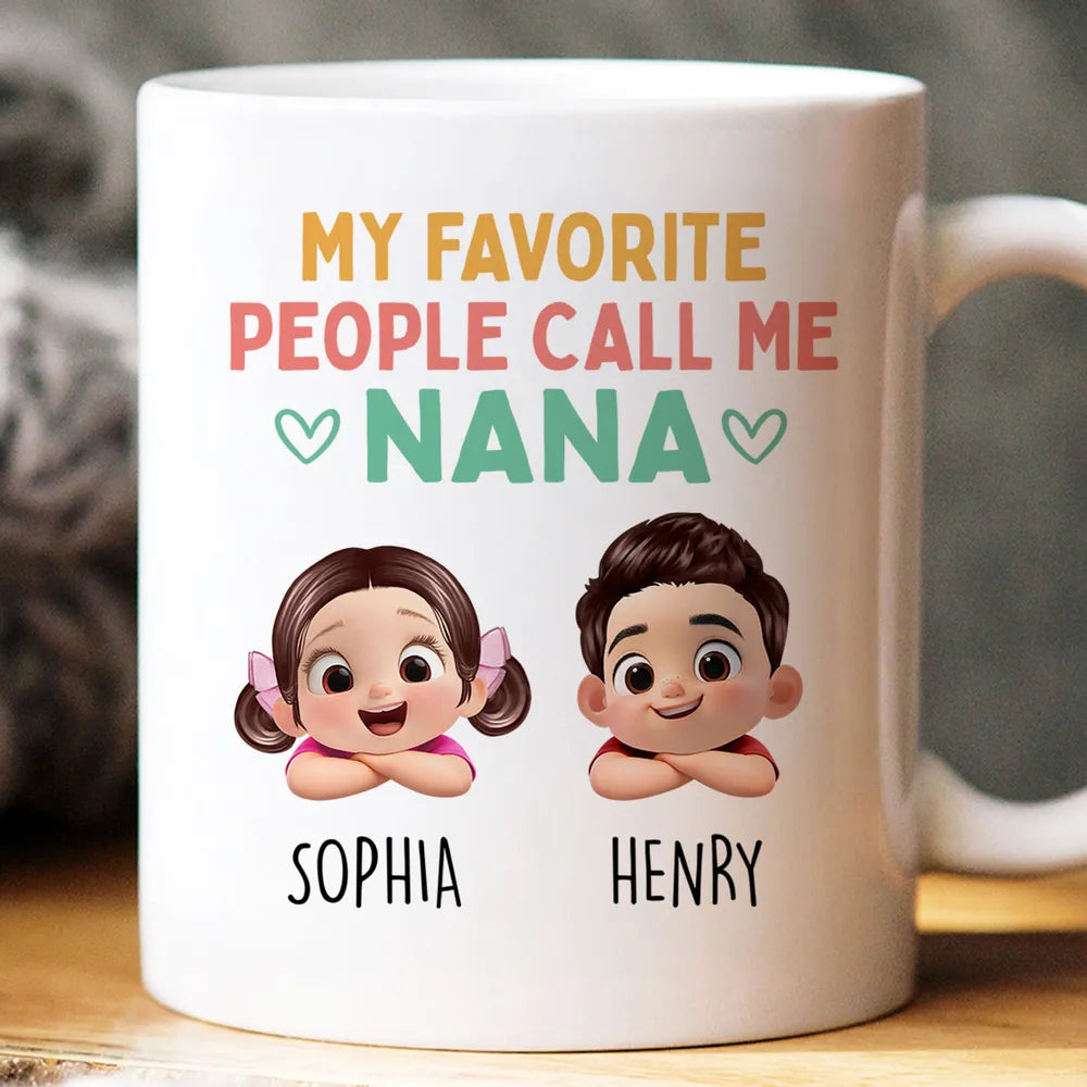 Personalized Grandma Mug for Grandchildren - Heartwarming Gift for Family Cup MagicInPrints