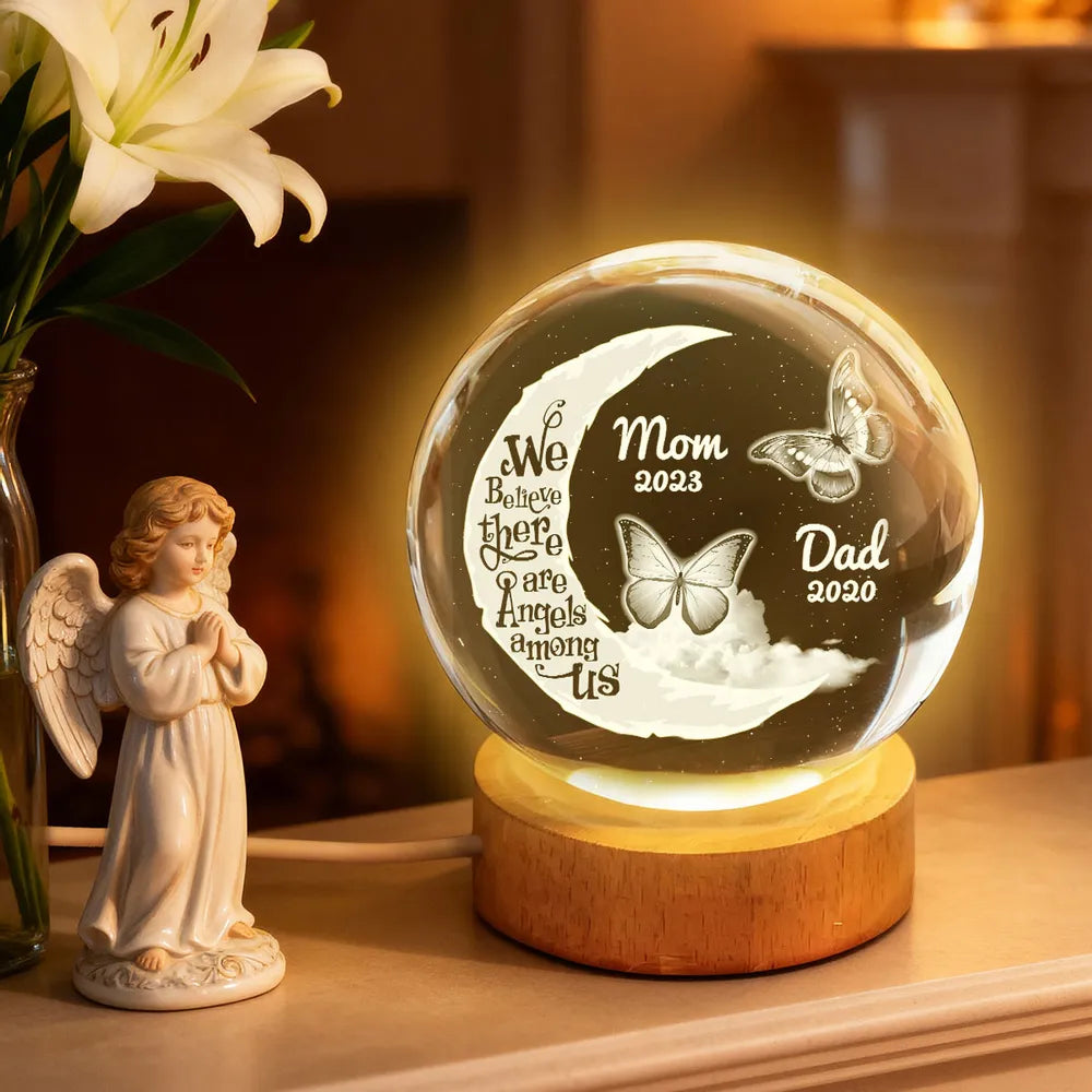 Personalized Memorial Moon Lamp for Family - Remembrance Gift Lamp MagicInPrints
