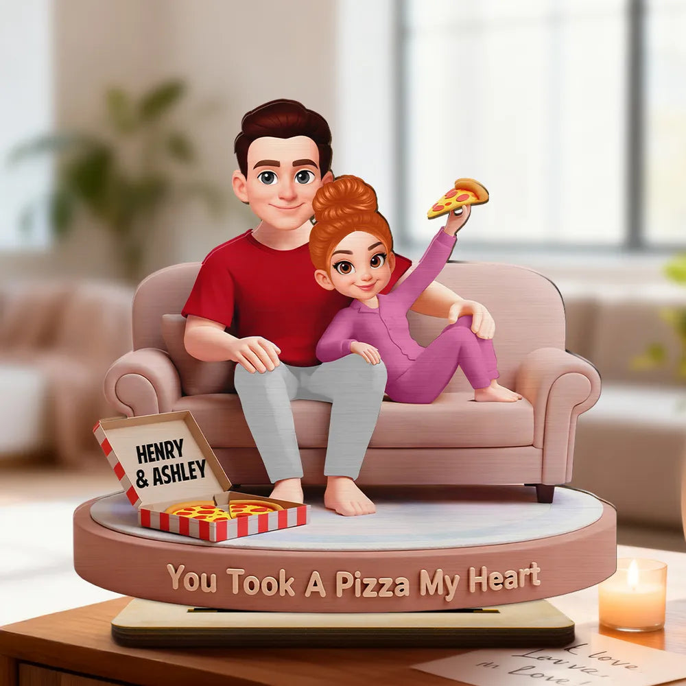 Custom Couple Figurine Romantic Gift - Personalized Valentine's Day Decor Plaque MagicInPrints