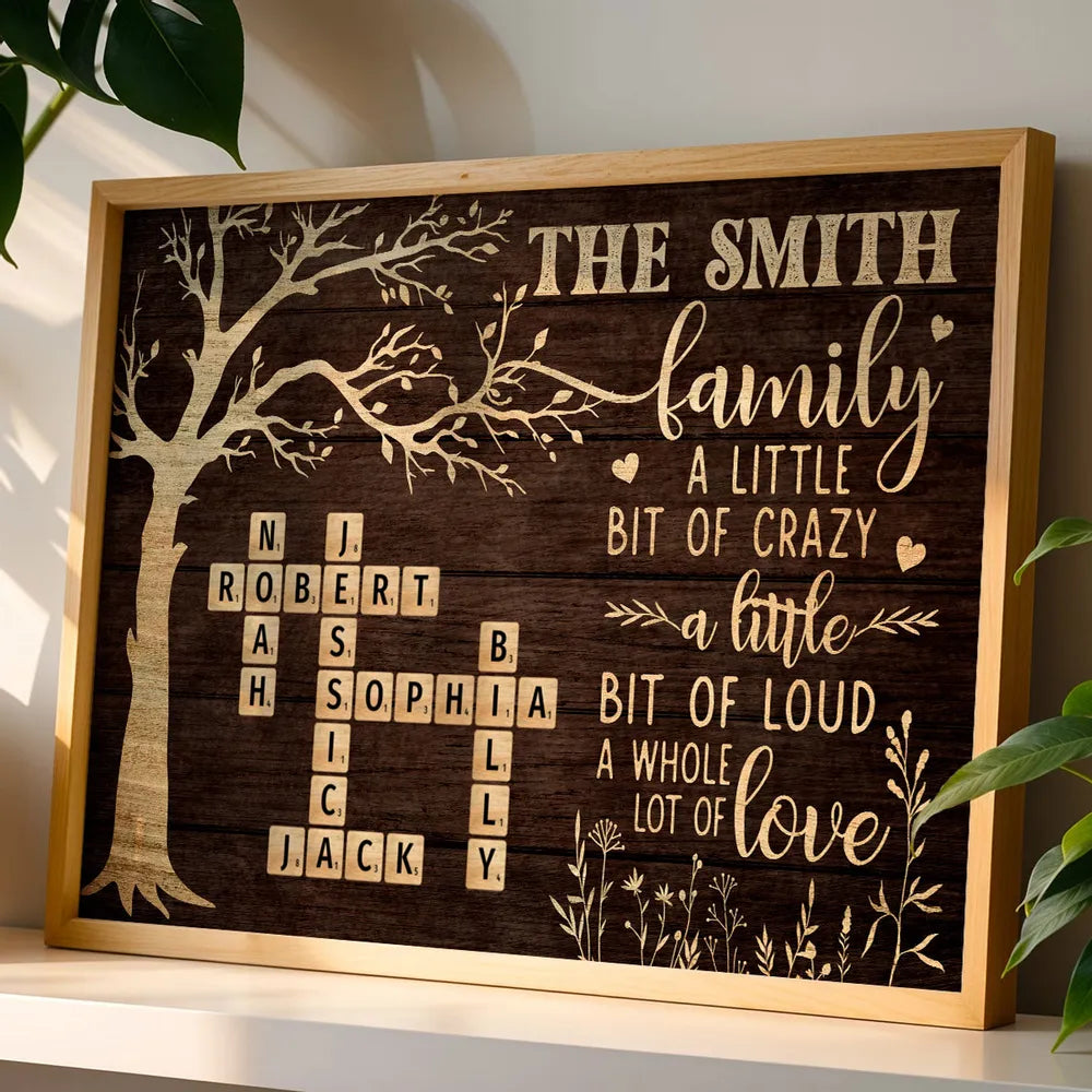 Personalized Family Tree Wooden Wall Art for Home Decor - Sentimental Gift Poster or Canvas MagicInPrints