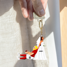Load image into Gallery viewer, Personalized American Football Lover Keychain - Unique Gift for Sports Fans Keychains PopCulturePrints
