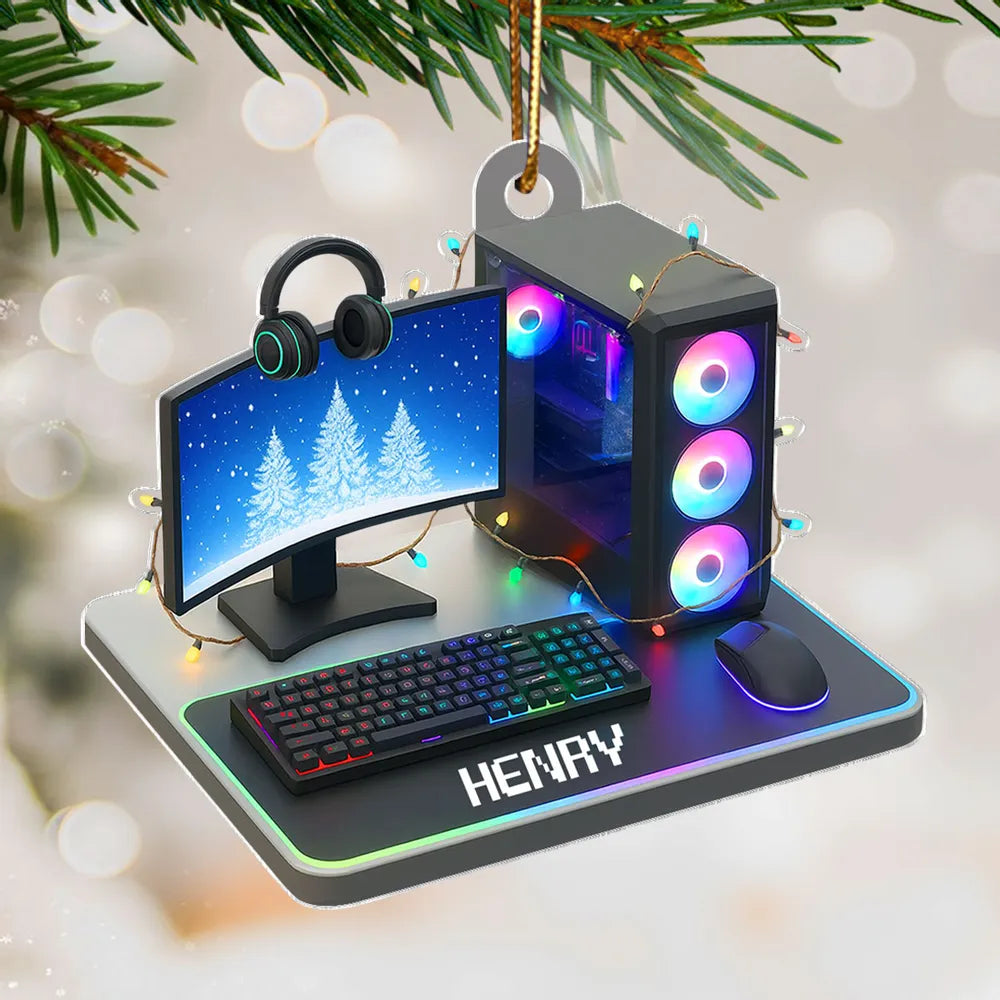 Personalized Gaming PC Ornament for Gamers - Holiday Decoration Ornament MagicInPrints