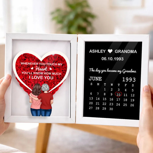 Personalized Heart Frame for Grandma - Sentimental Gift for Special Date Plaque MagicInPrints