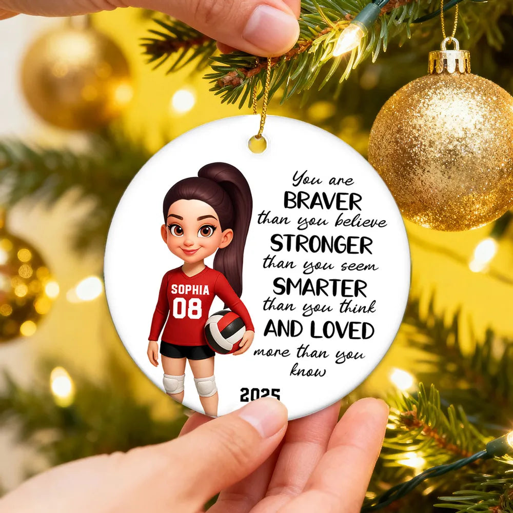 Personalized Volleyball Player Ornament for Teens - Motivational Christmas Gift Ornament MagicInPrints