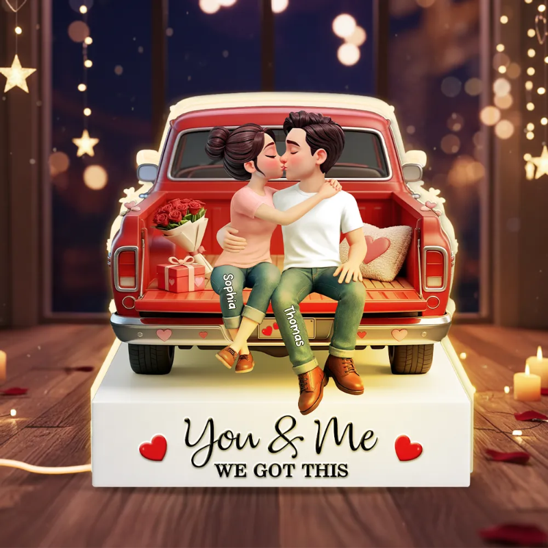 Personalized Romantic Couple Figurine for Lovers - Anniversary Gift Plaque MagicInPrints