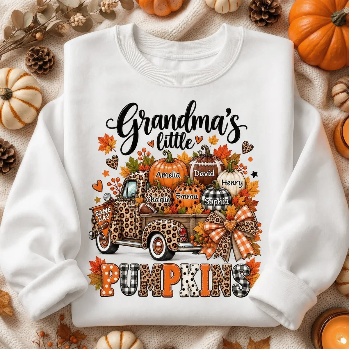 Personalized Grandma Tee Game Day Gift Custom Design Fall