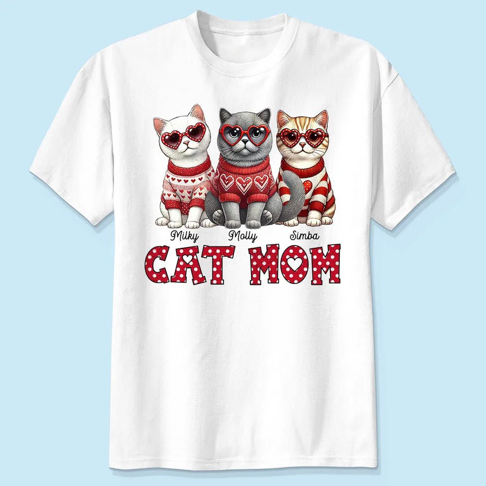 Personalized Cat Mom T-Shirt for Women with Cute Cat Design - Perfect Gift for Cat Lovers Cloth MagicInPrints
